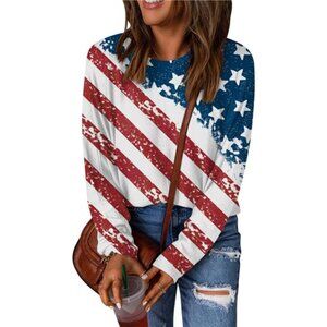 Women's Long Sleeve Round Neck Shirt: Fashion Printed Tee for Fall Outfits